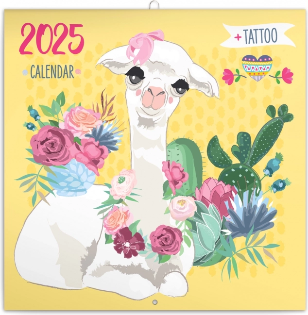 Calendrier bloc-notes Lamas Heureuses 2025