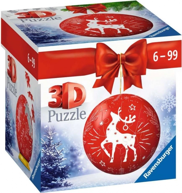 Ravensburger 3D puzzleball décoration de Noël rouge 54 pièces