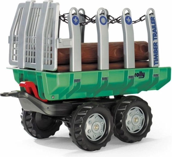 Timber Trailer with Logs, Green