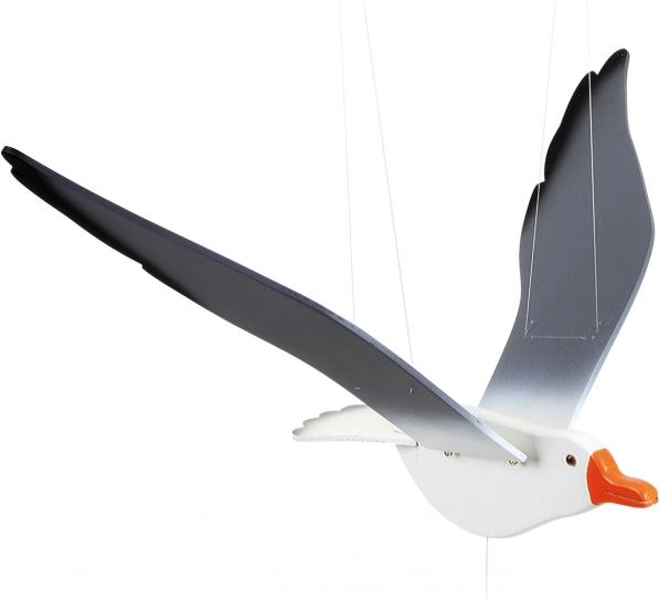 Houten hanger decoratie Zeevogel