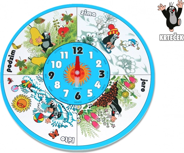 Wooden Wall Clock MOLE 20 cm