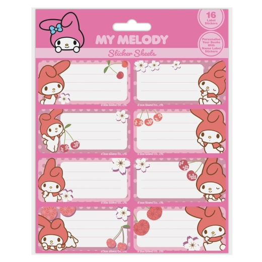 Étiquettes nominatives Cinnamoroll pour cahiers