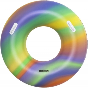 BESTWAY Rainbow Inflatable Swim Ring 119 cm