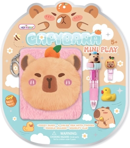 Journal en peluche Hot Focus avec accessoires capybara