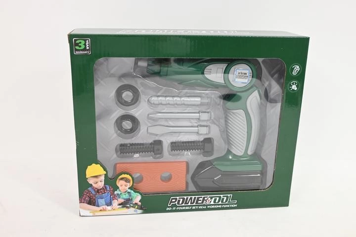 Kinder gereedschapset met boormachine op batterijen