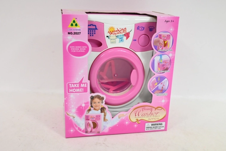 Machine à laver enfant rose à piles