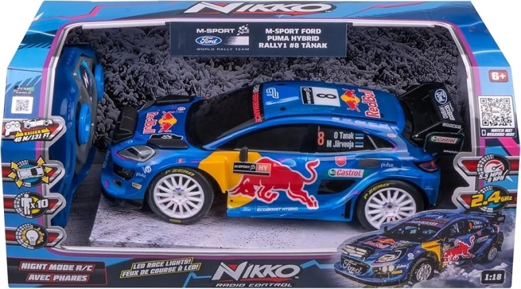 Voiture télécommandée Nikko Ford Puma Hybrid M-Sport #8 Tänak 1:18