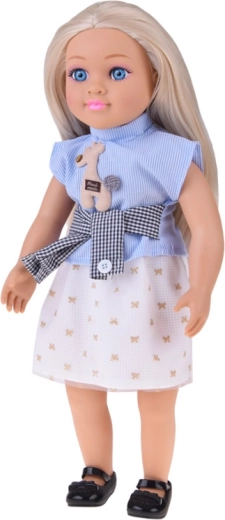 Long blonde hair for brushing and hairstyling