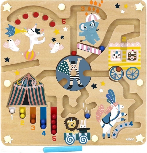 vilac labyrinthe magnétique cirque – design michelle carlslund