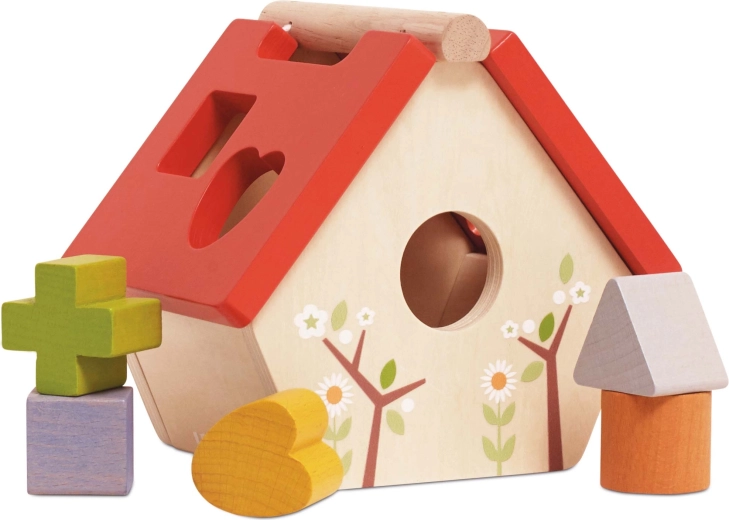 Le Toy Van Wooden Shape Sorter Birdhouse – Shape Sorting Toy