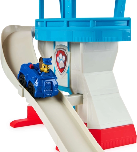 Stable multi-level tower with iconic badge