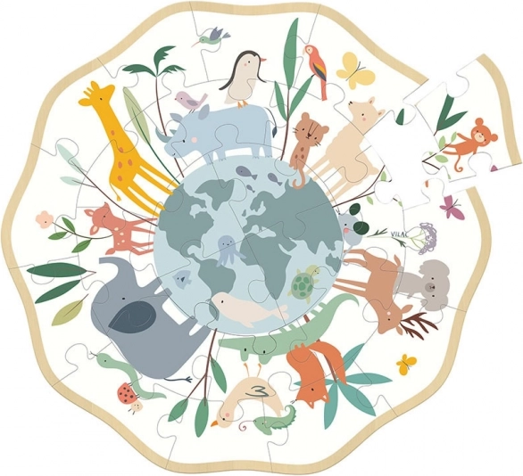 Puzzle rond Le Monde des animaux