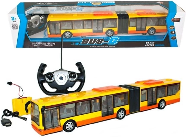 Gele afstandsbediende bus met USB-opladen