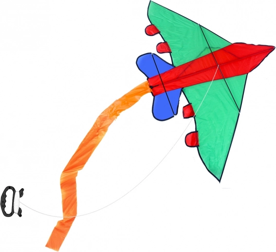 Bunter fliegender Drache in Flugzeugform