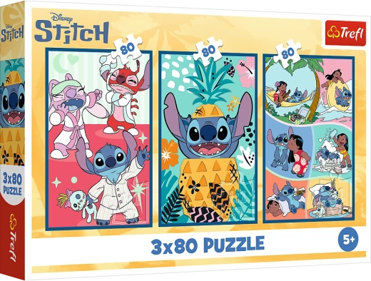 Puzzle Lilo & Stitch: Three Puzzles in One - Stitch 3x80 Pieces