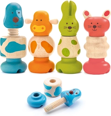 Djeco animaux en bois à visser