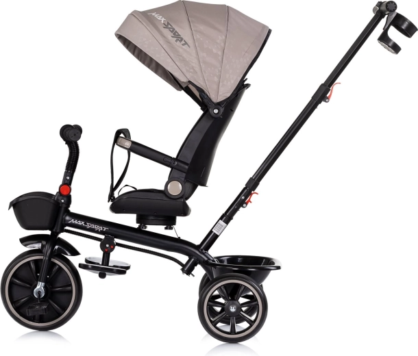 Canopy with sun visor and practical storage baskets