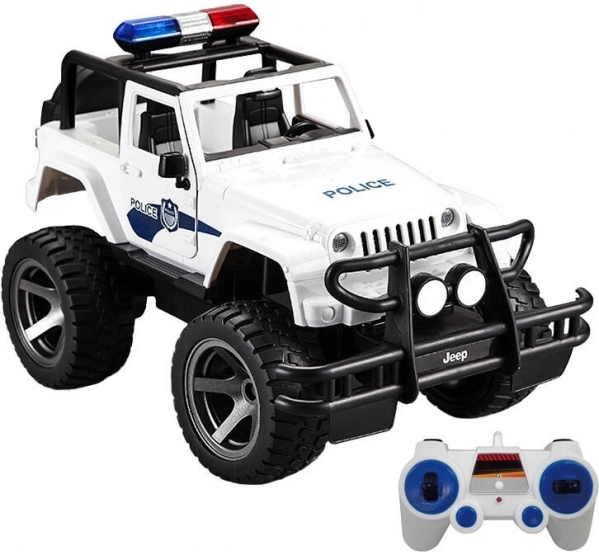 Remote Controlled Police Car Jeep 1:12 Double Eagle
