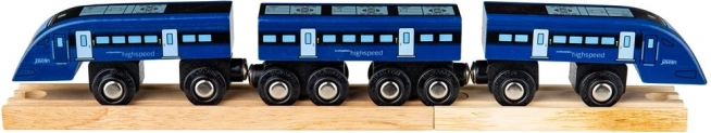 Bigjigs Rail train à grande vitesse bleu