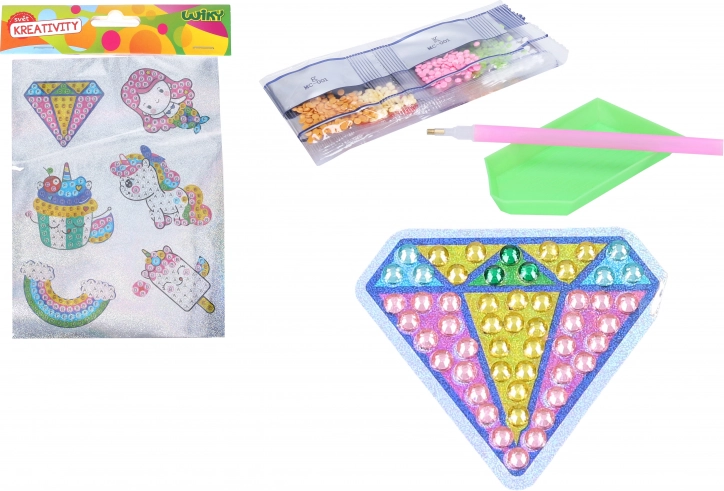 Kit créatif autocollants diamants avec strass MIX