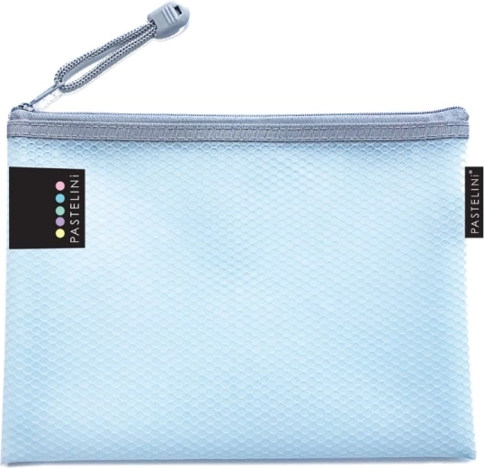 Mesh Envelope A5 PASTELINI Blue with Zipper Closure