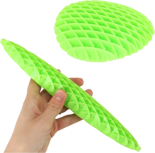 Yellow anti-stress sensory toy Fidget Worm for stretching