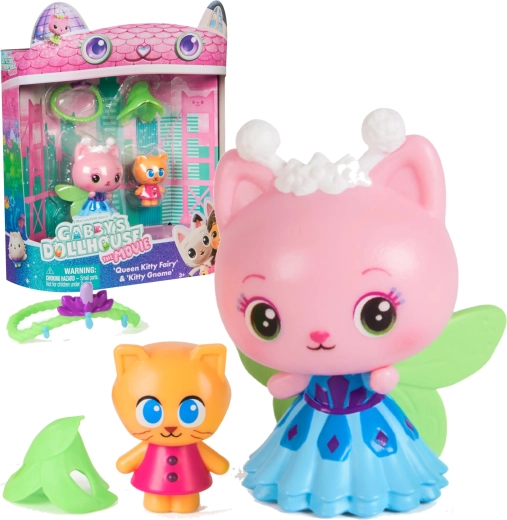 GABBY’S DOLLHOUSE movie – figure set Queen Kitty Fairy and Kitty Gnome with accessories