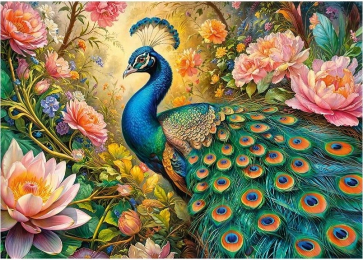 Puzzle Paon au paradis 1000 pièces