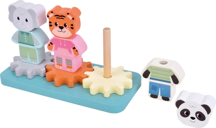 Stackable animal pieces