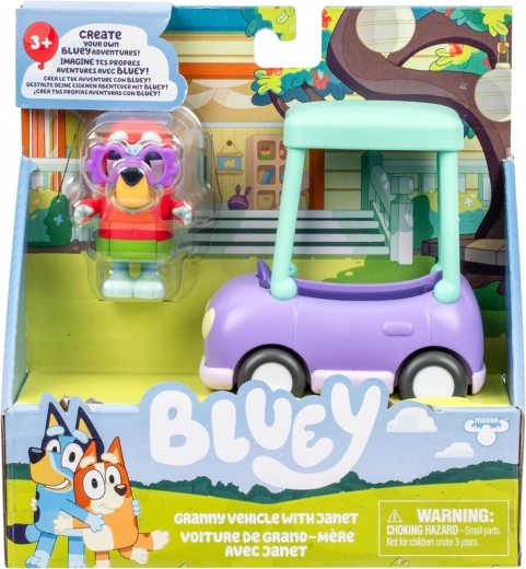 Set de figurines BLUEY – la voiture de Mamie et Janet