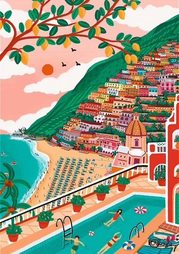 Puzzle Trefl Premium Plus Italie Positano 1000 pièces