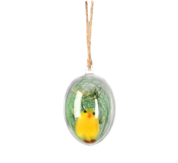 Easter hanging chick in a plastic ball 4.5 × 6 cm, set of 12 pcs