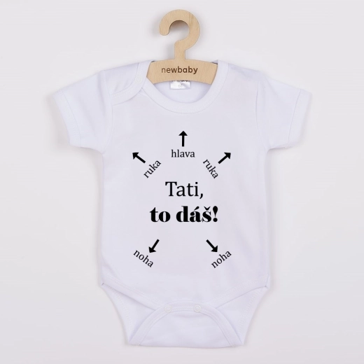 Baby bodysuit with print NEW BABY Dad, you got this! – short sleeve