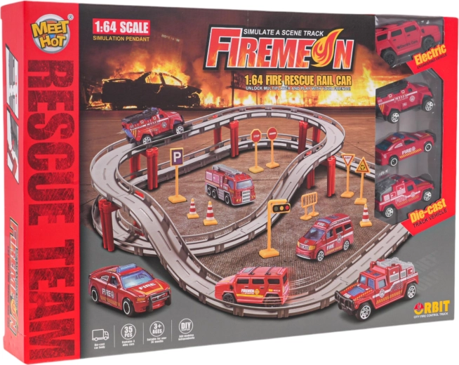 Children's Racing Track Firefighter Version