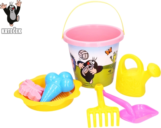 Large Pink Sandbox Set with Little Mole motif 3.5 L