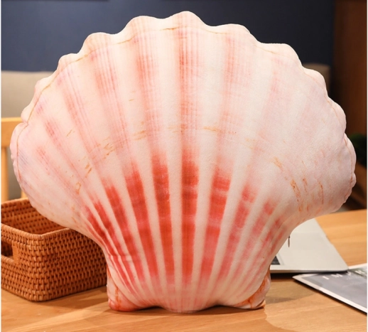 Plush Shell-shaped Cushion 50 x 40 cm