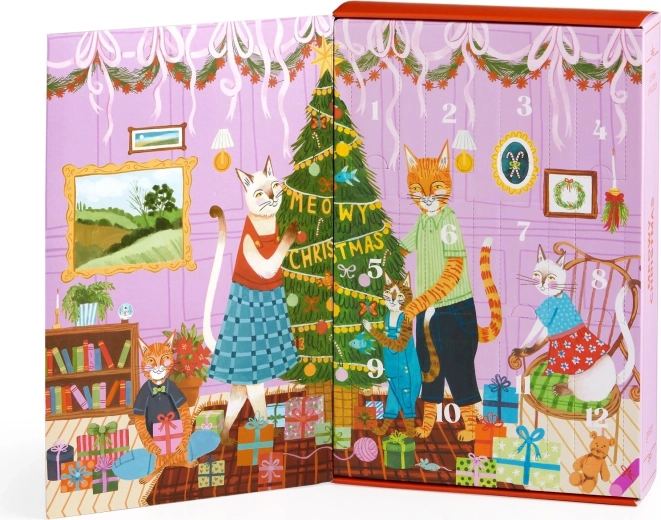 Folding book with 12 windows