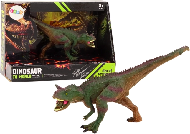 Carnotaurus Dinosaur Figure Green and Brown 1pc