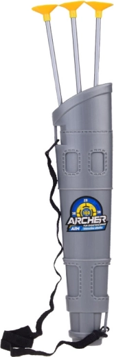 Suction-cup arrows and quiver for safe, comfortable play