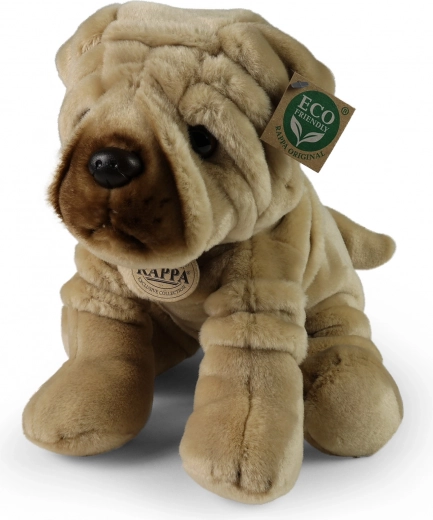 Chien en peluche shar-pei 30 cm éco-responsable