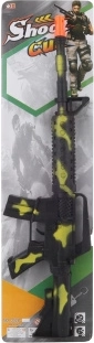 Camouflage plastic speelgoedmitrailleur met geluid
