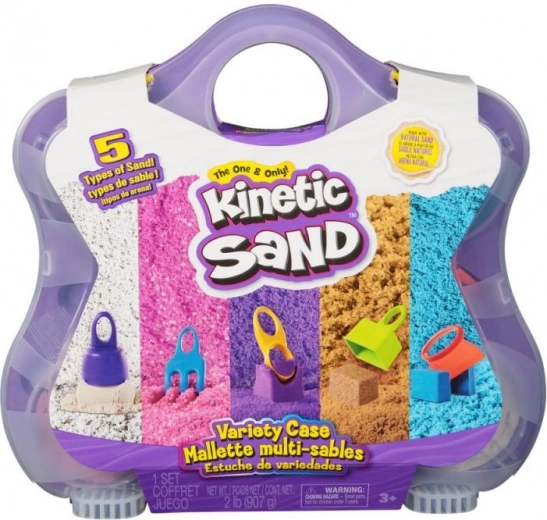 Kinetisch zand in een koffer