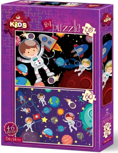 Space-Themed Jigsaw Puzzle Set 35 + 60 Pieces ART PUZZLE