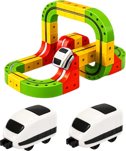 Electric train for action rides