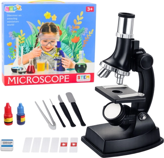 Kinderlern-Mikroskop 300× mit Zubehörset
