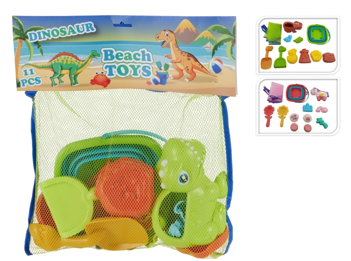 Set of 10 beach toys for kids