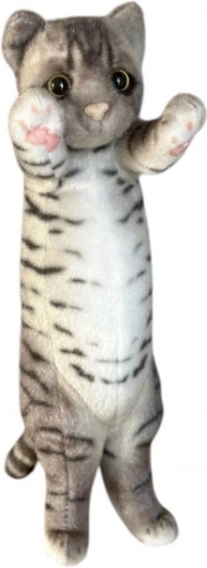 Plush Standing Cat 25 cm Dark Grey