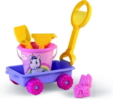 Androni set de sable Licorne avec chariot