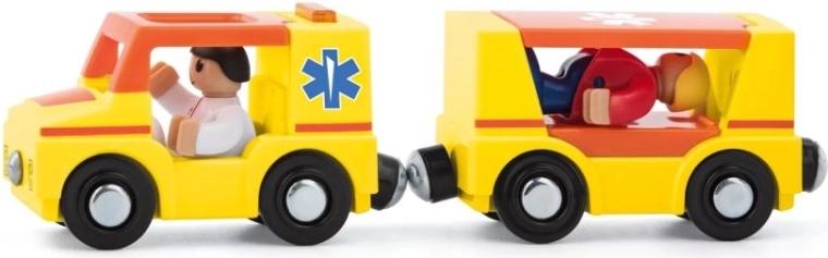 Ambulance met aanhanger en figuurtjes