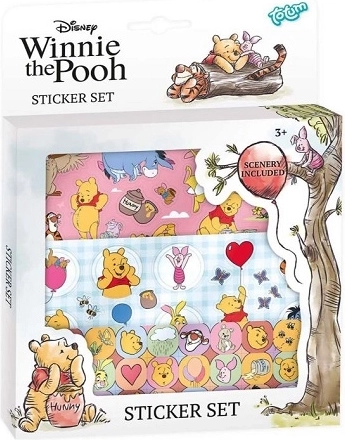 Set d’autocollants Winnie l’Ourson – scène créative avec la Forêt des Rêves Bleus
